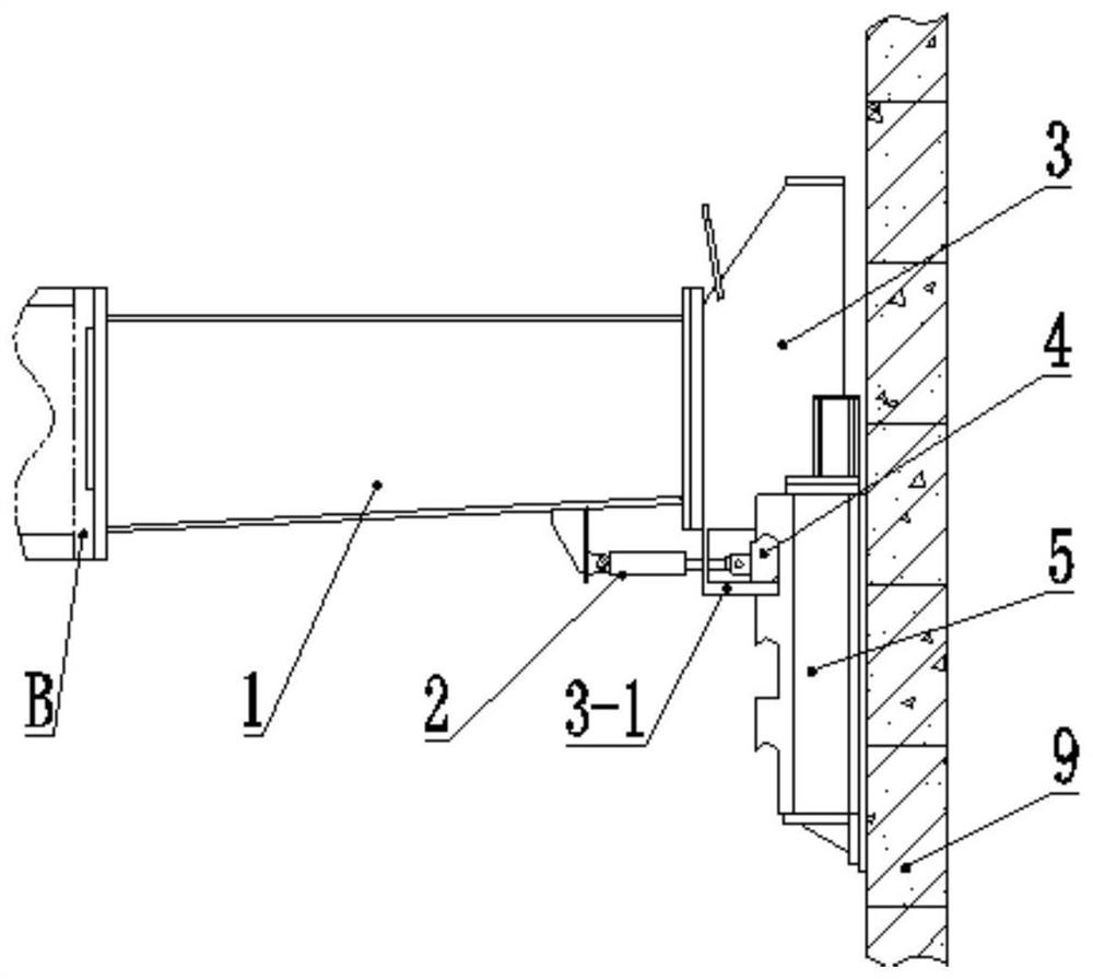 Vertical gear shifting device suitable for heading machine, heading machine and vertical gear shifting method of heading machine