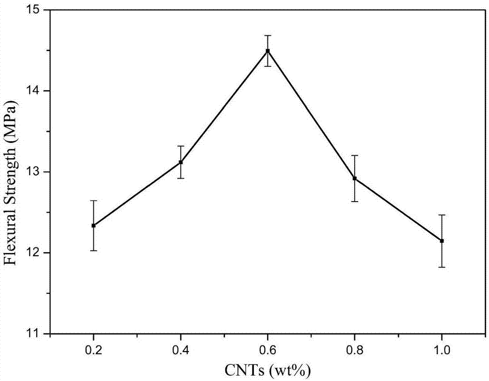 Calcium phosphate biological bone cement composite material reinforced by carbon nanotube and graphene