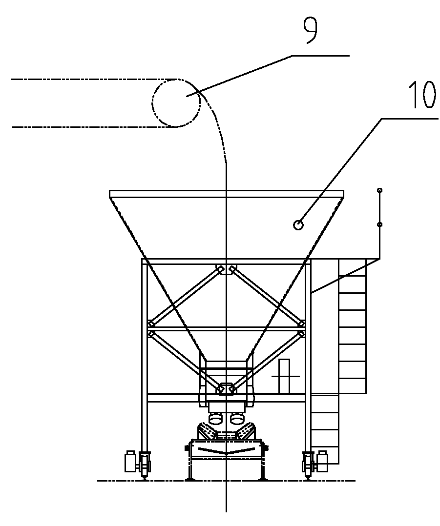 Continuous transfer system and material receiving device thereof