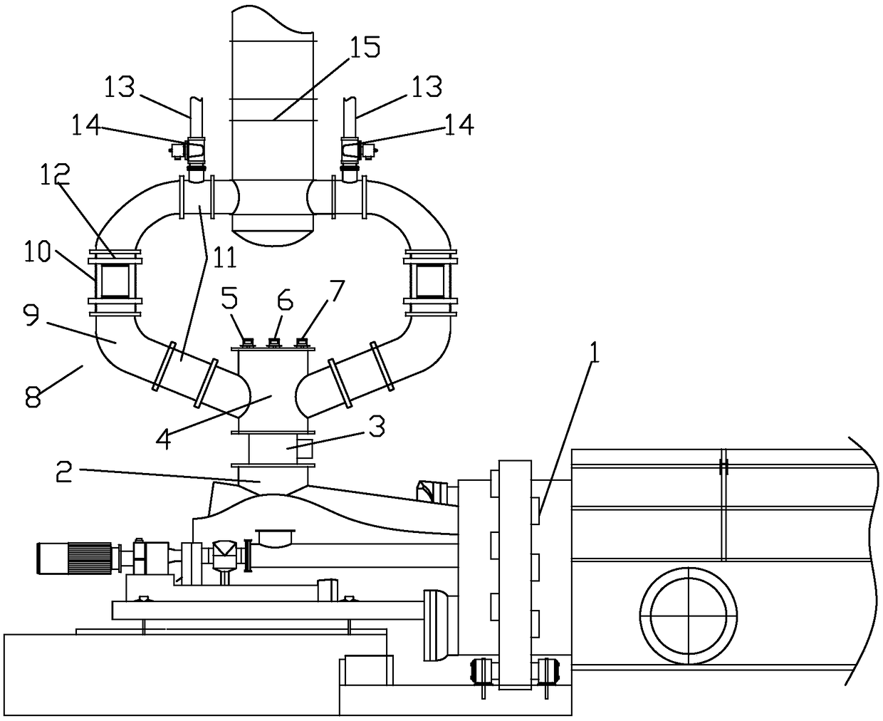 Gas outlet method of converter in anhydrous hydrofluoric acid production line