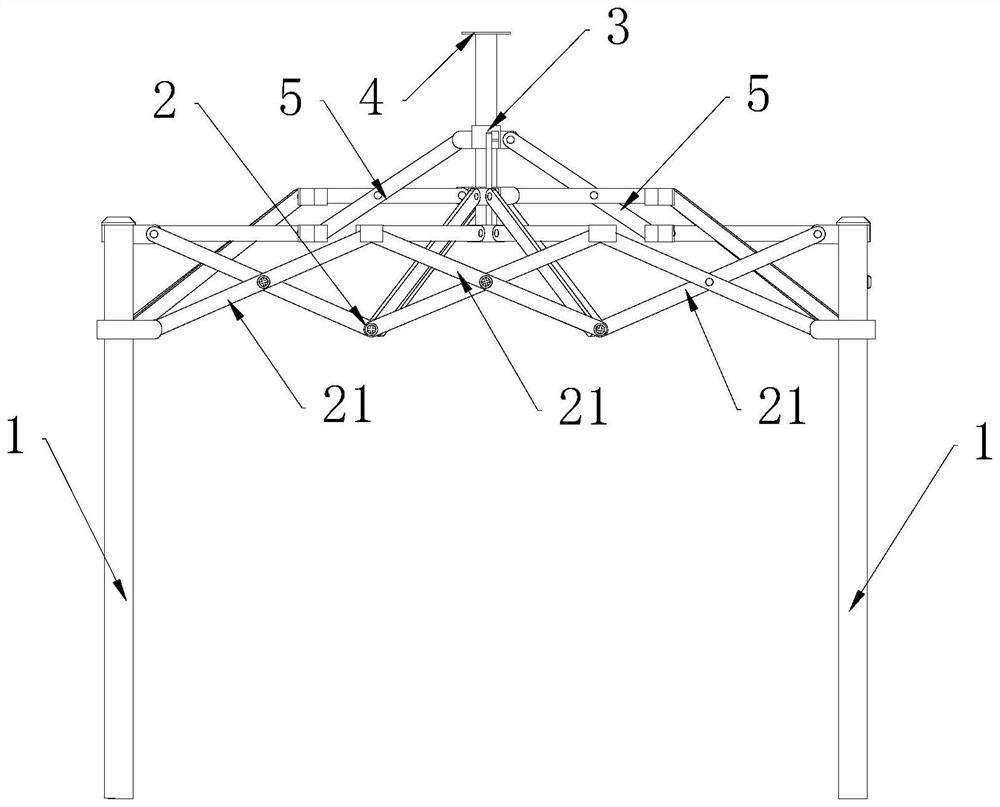 Portable folding tent framework