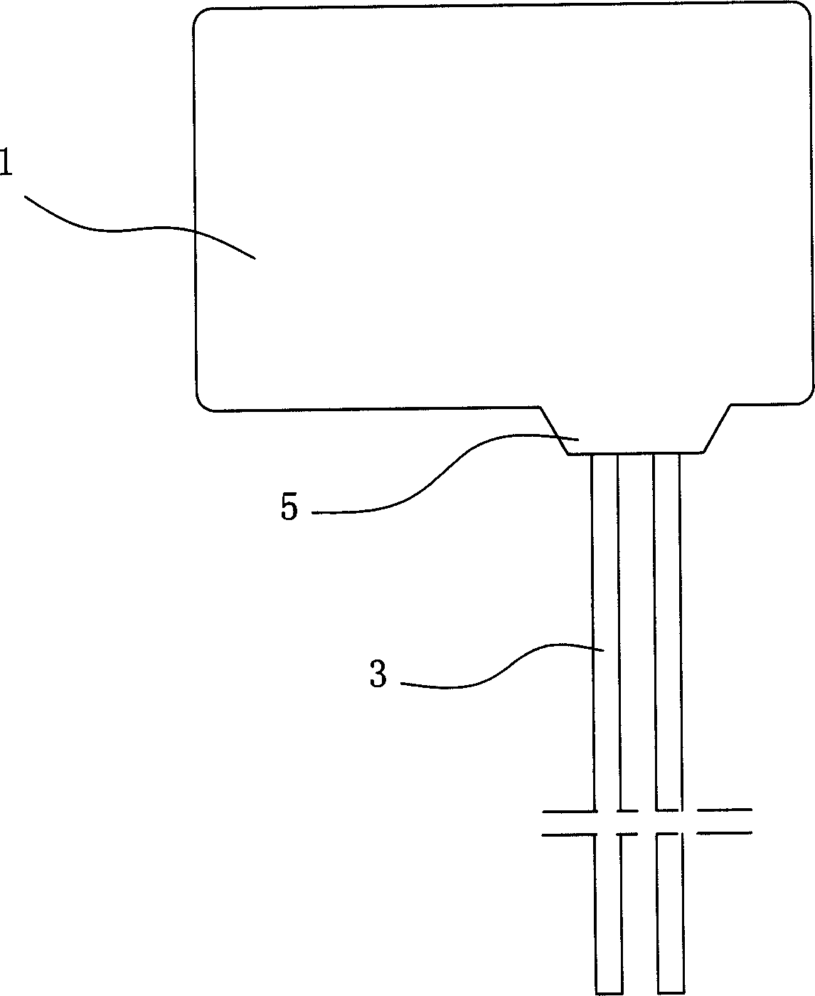 Air-inflated bag for measuring blood pressure and production method thereof