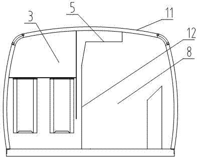 A box body with a left and right compartment structure for a vacuum cleaner