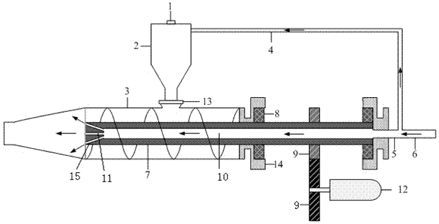 Rotary blowing type powder feeder