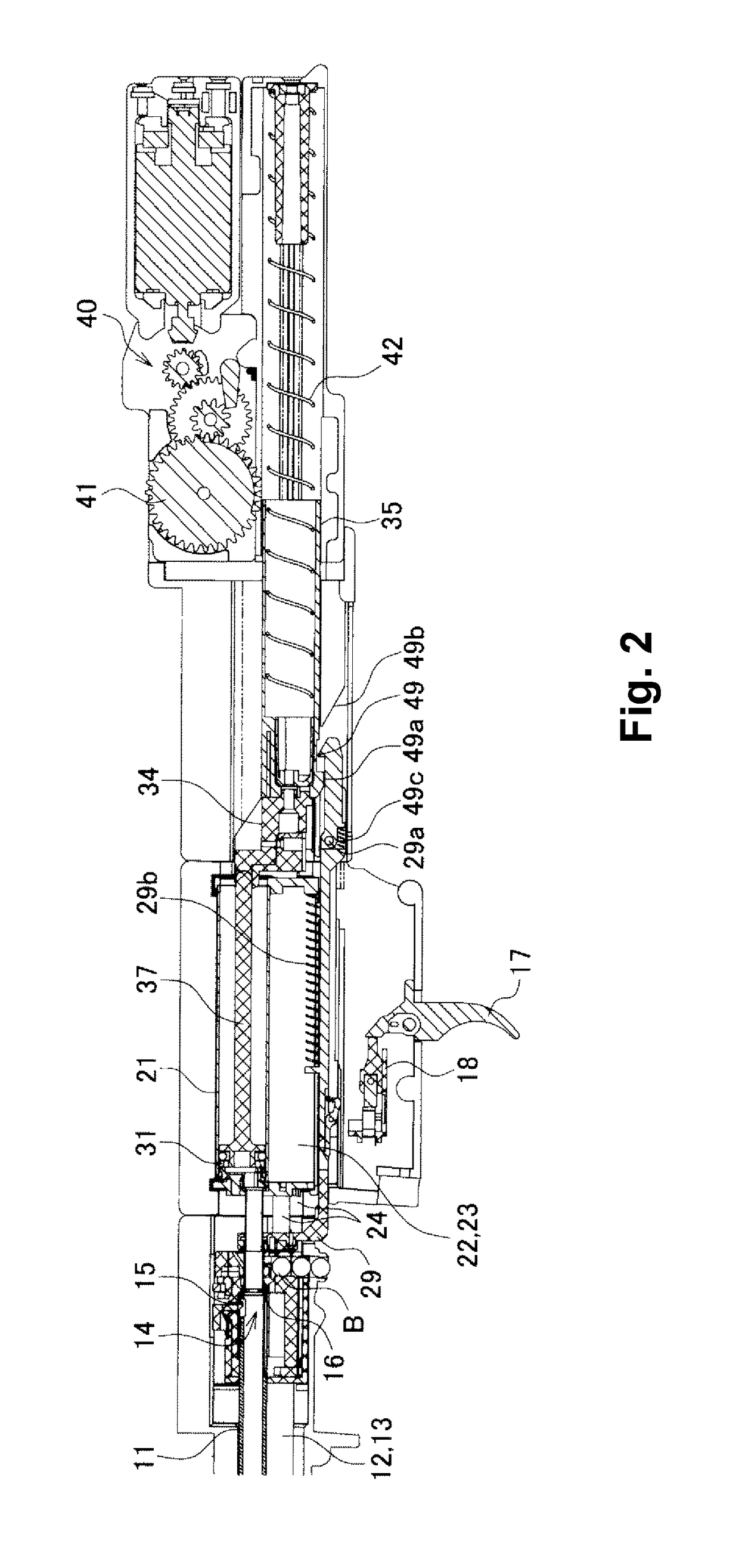 Sight adjustment device in simulation gun