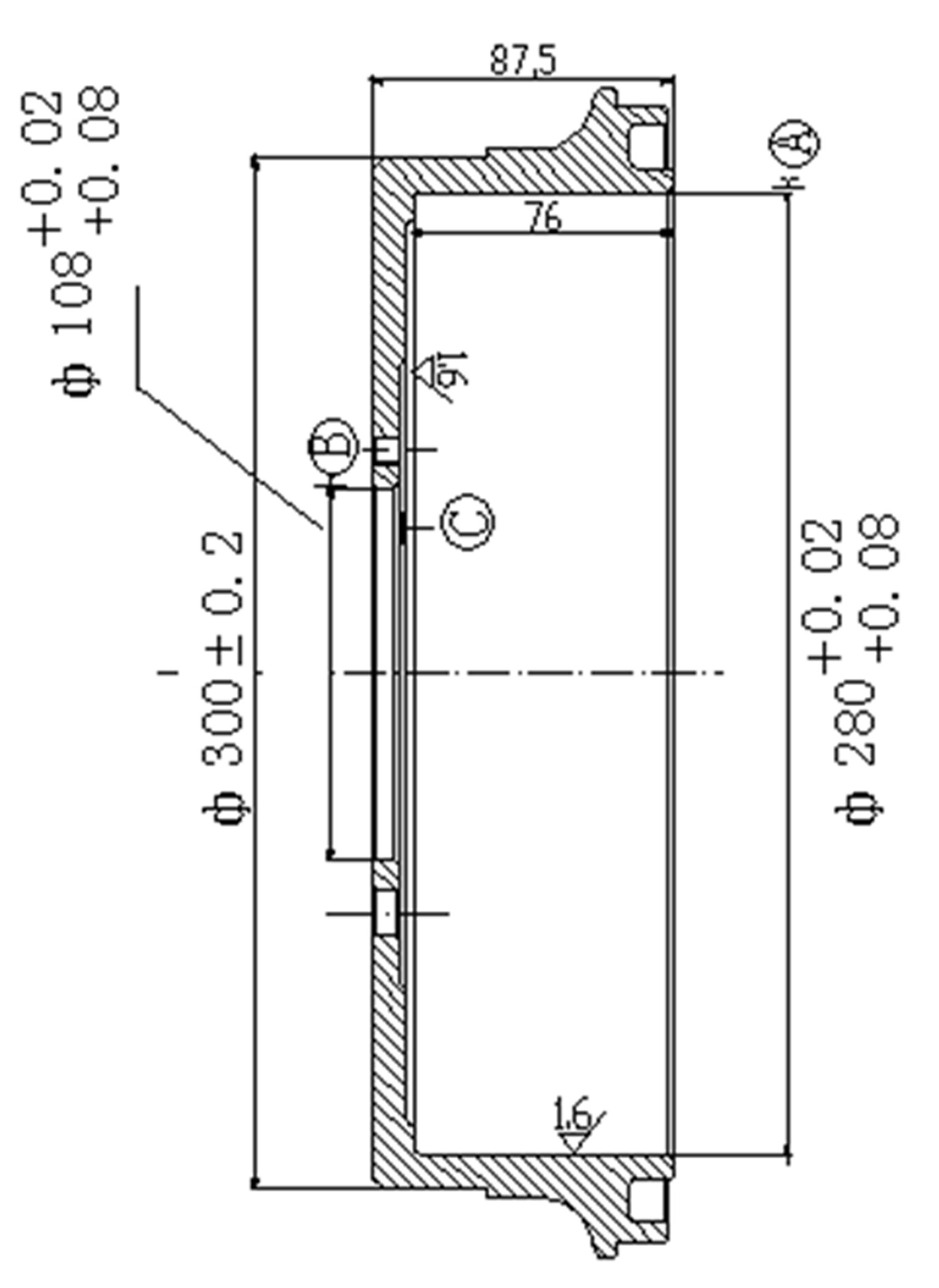 Machining tool for brake drum