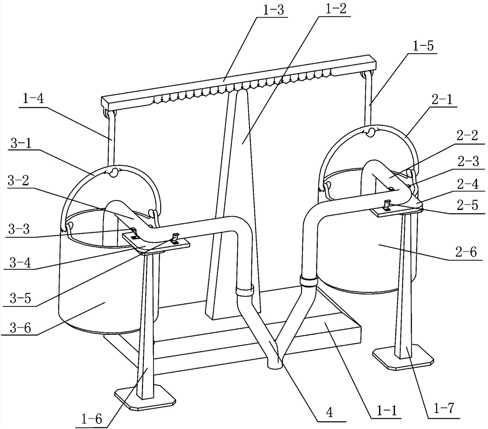 Balance type apparatus for mixing two liquids according to arbitrary ratio, and operating method thereof