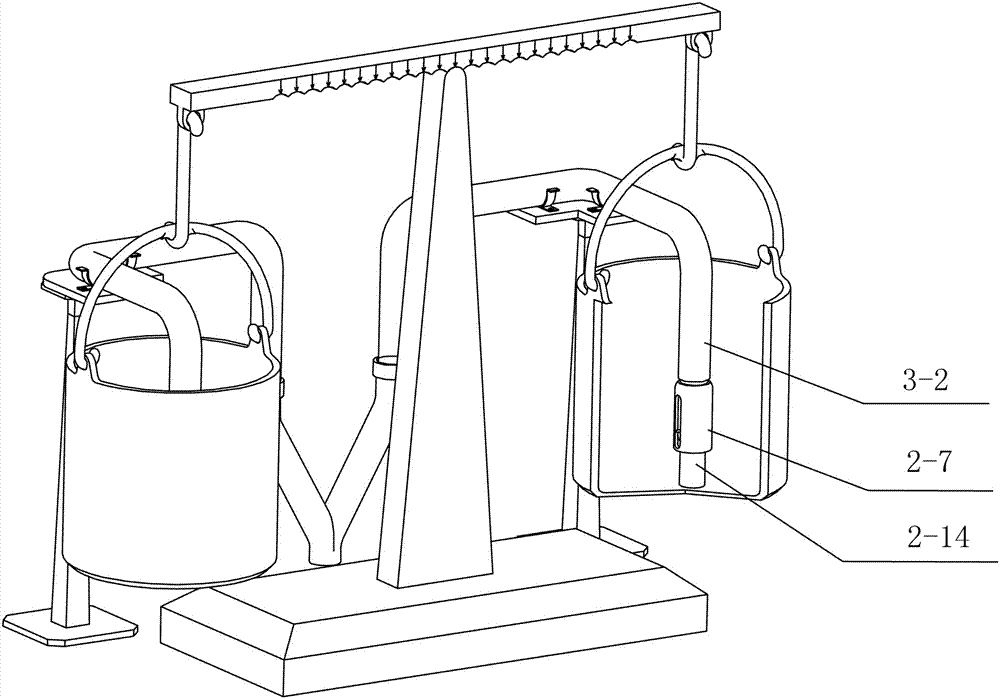 Balance type apparatus for mixing two liquids according to arbitrary ratio, and operating method thereof