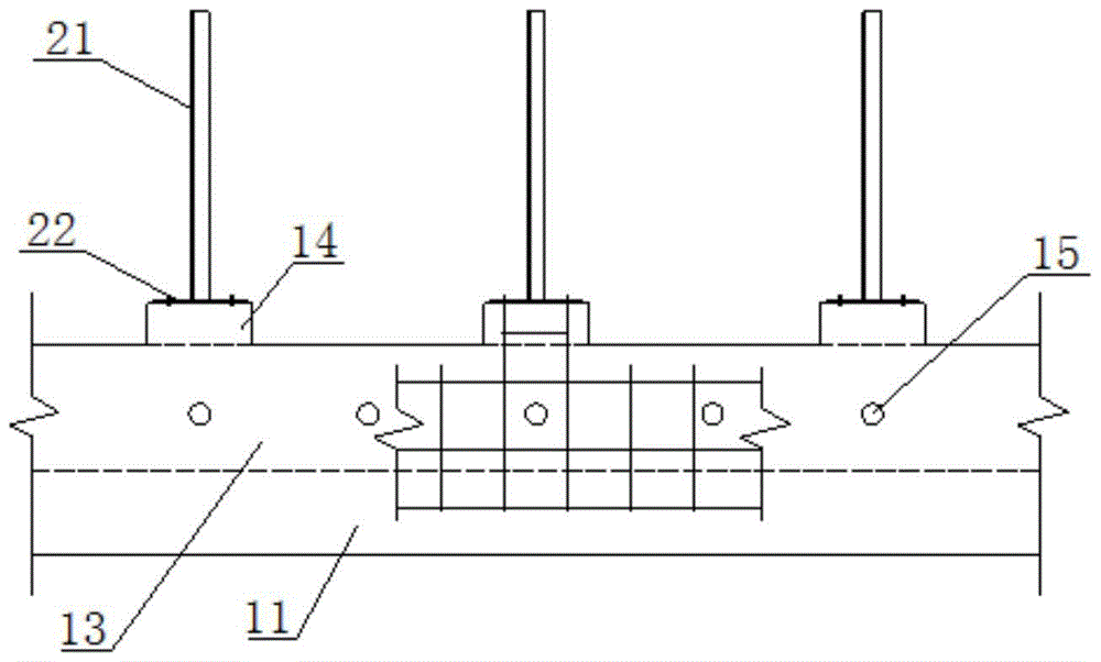 Inter-line drainage structure for medium-and-low-speed magnetic-levitation low-altitude double-line district