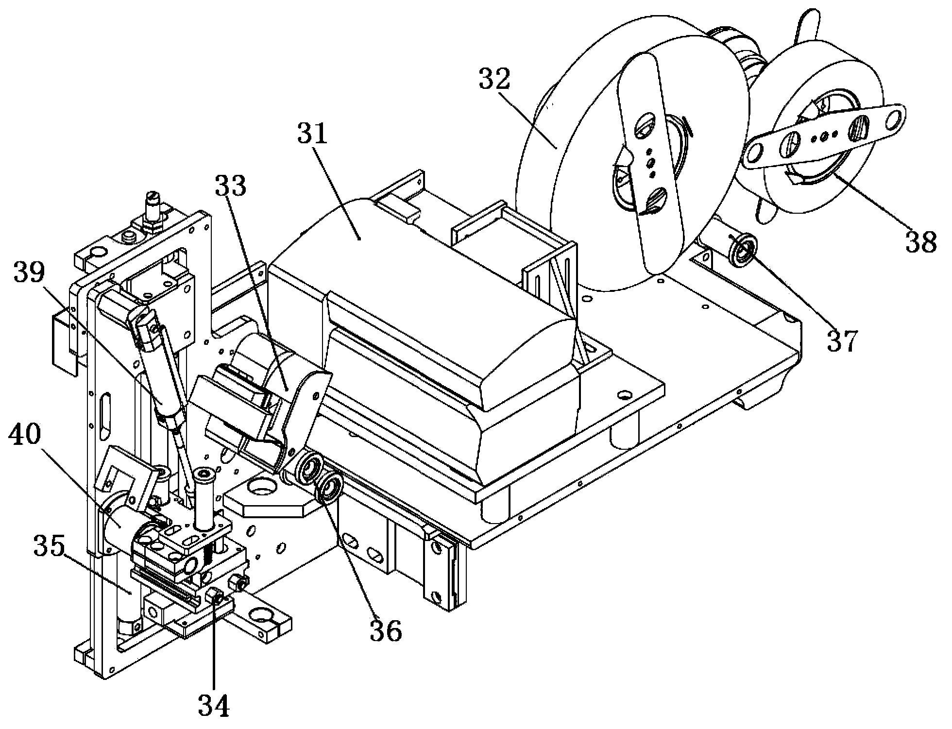 Automatic labeling machine for encoding garment pieces