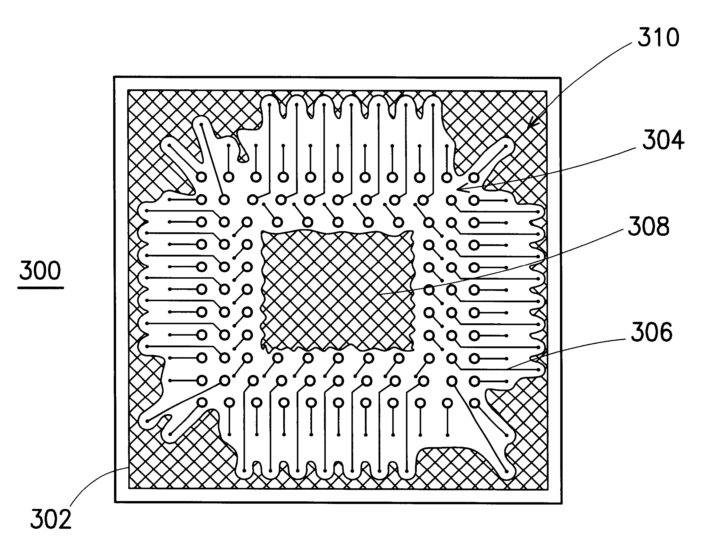 Pattern layout structure in substrate