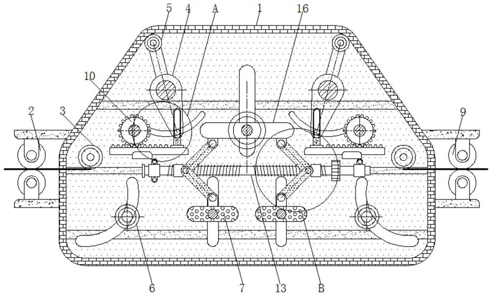 Doubling thread traction tightness adjusting mechanism for knitting machine