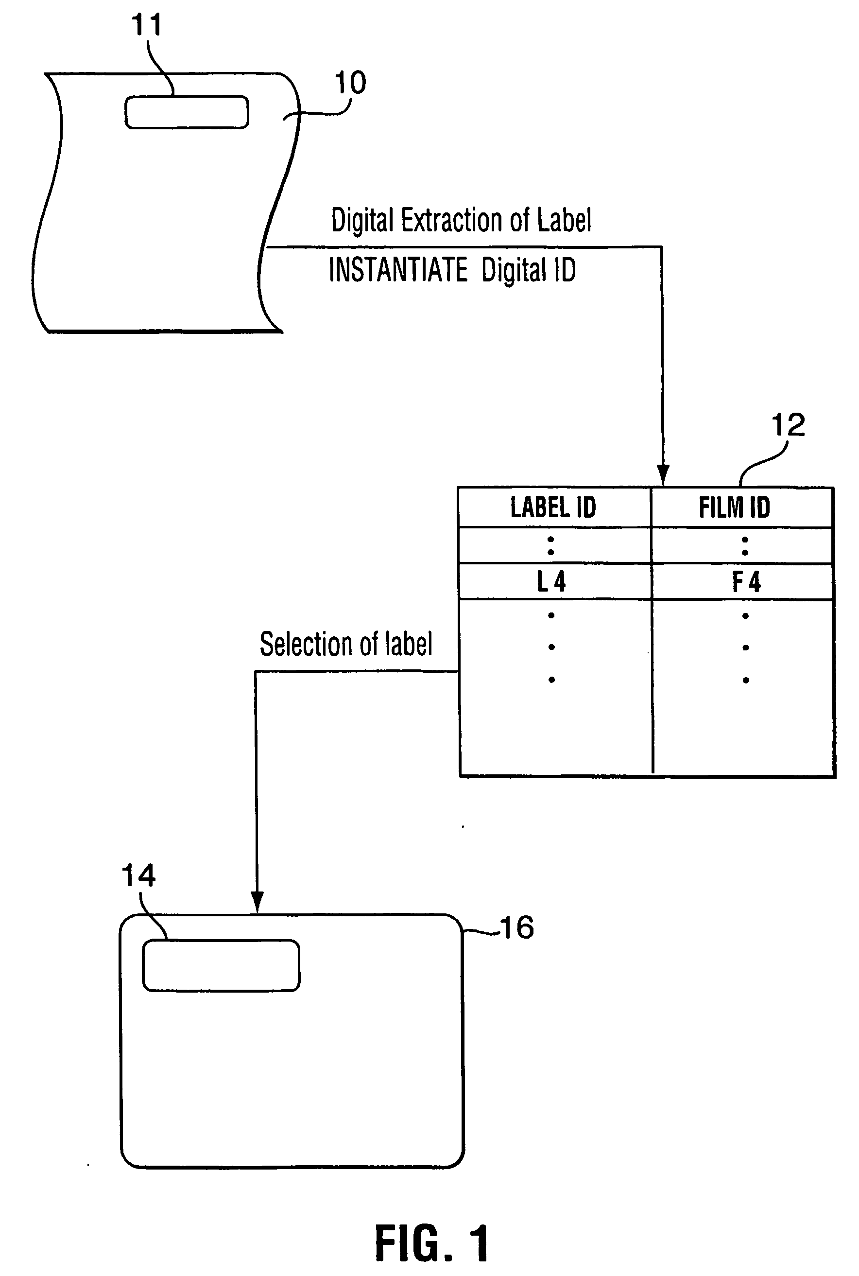 Patient identification method for x-ray film user-interfaces