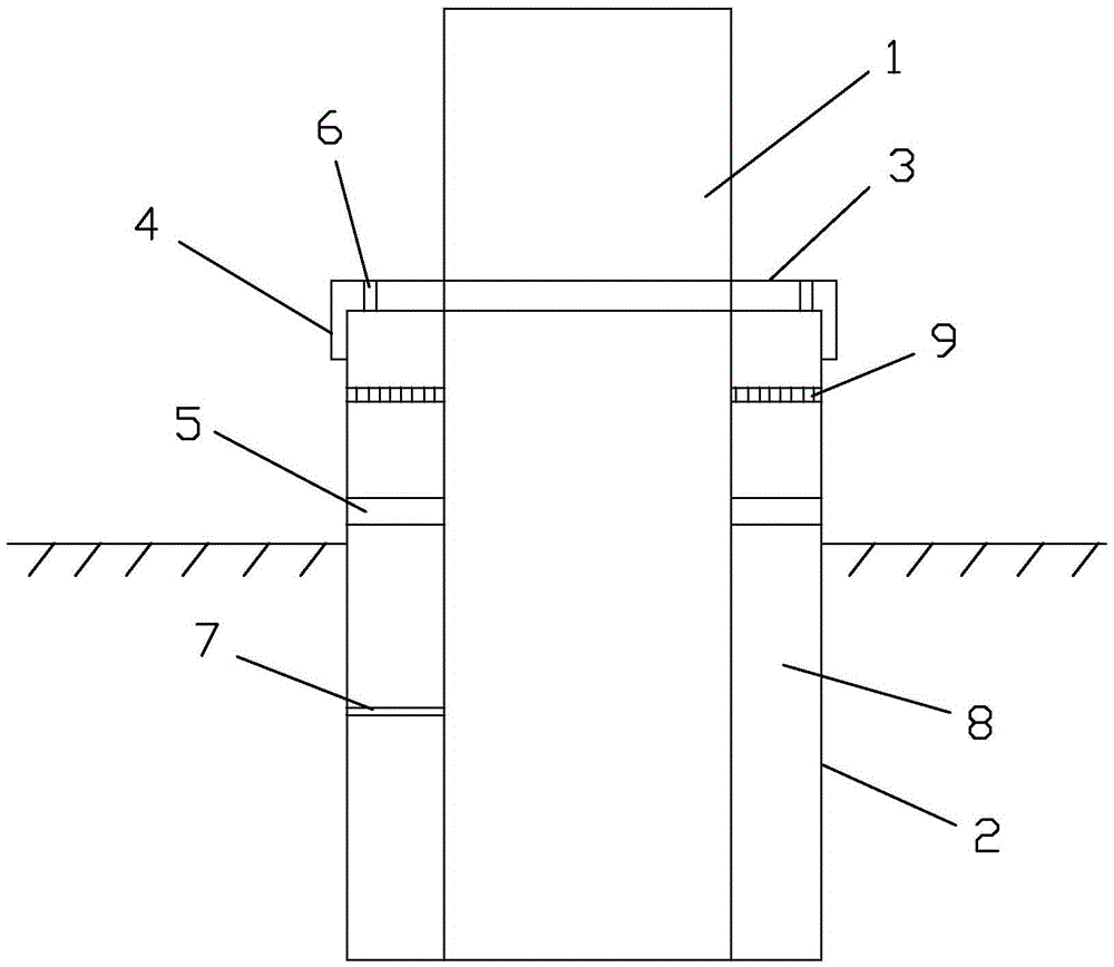 Protecting device for buried pipeline