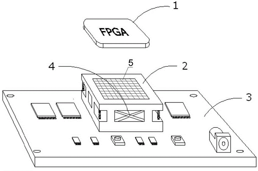 FPGA (field programmable gate array) removable high-speed operation verification development board