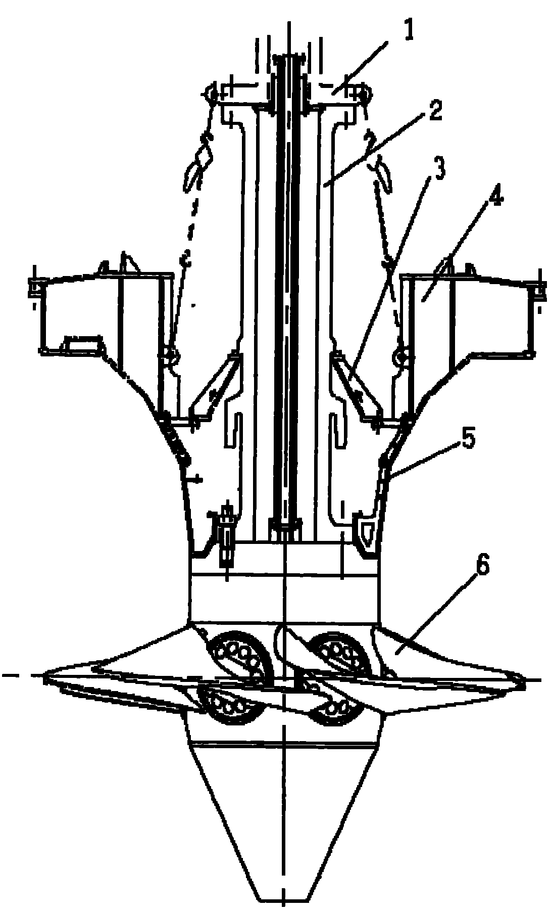 Hoisting process for rotating wheel of vertical shaft axial flow hydraulic turbine