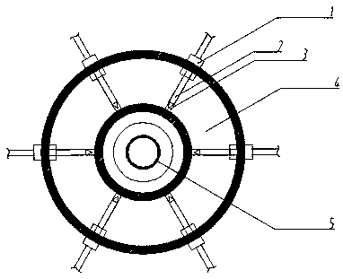 Annular cone-type distance-adjusting spraying mechanism