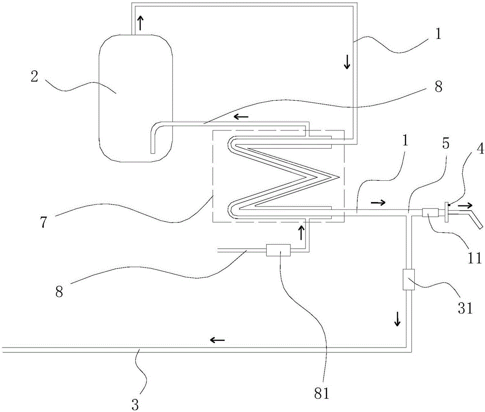 Drinking machine with zero-pressure hot tank and method for controlling drinking machine