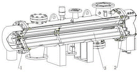 Ultraviolet lamp sealing fixing device used for ship ballast water processing system