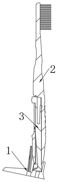 Toothbrush with tongue scraping structure and fixing seat