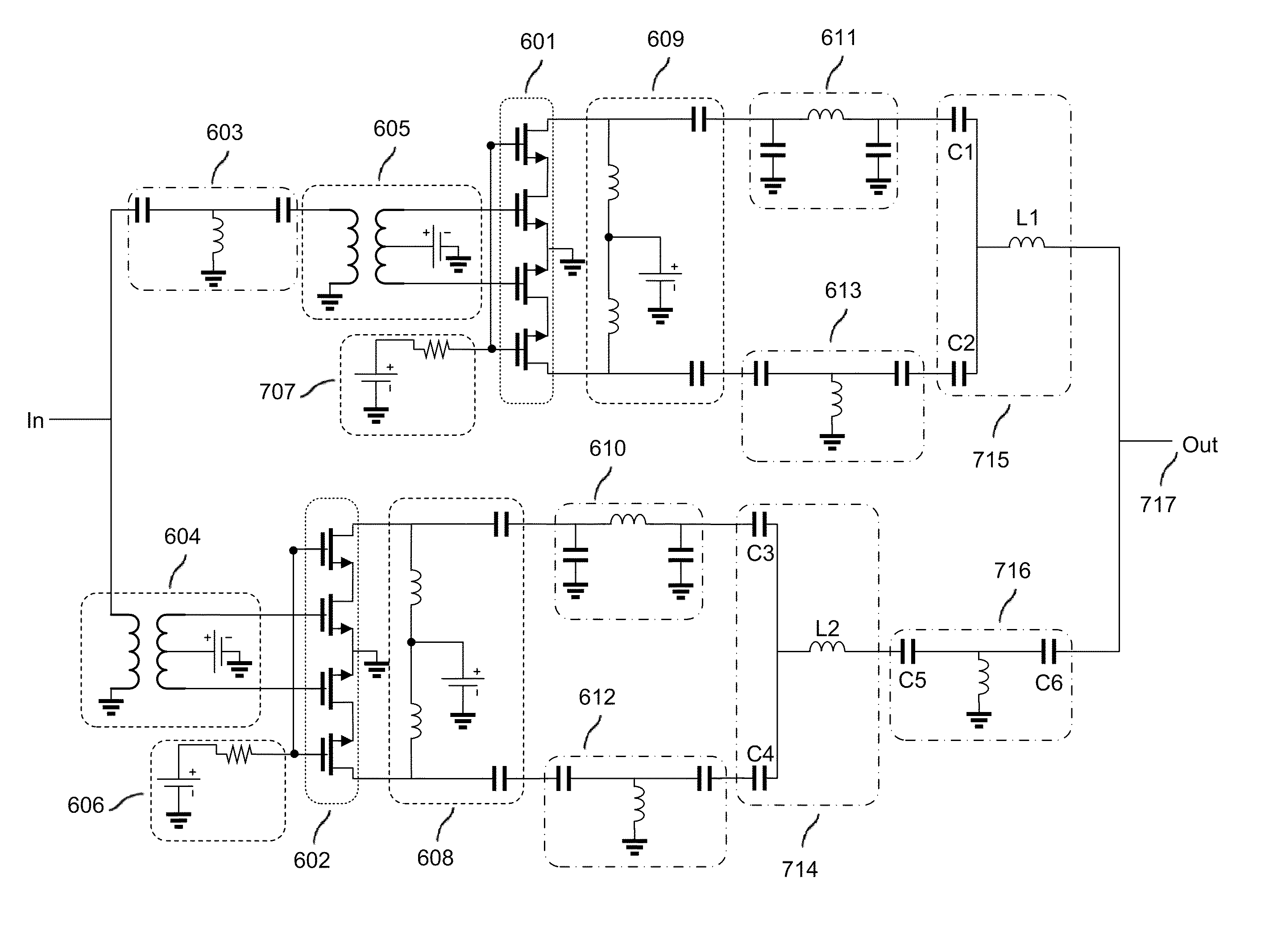 Integrated power amplifiers for use in wireless communication devices