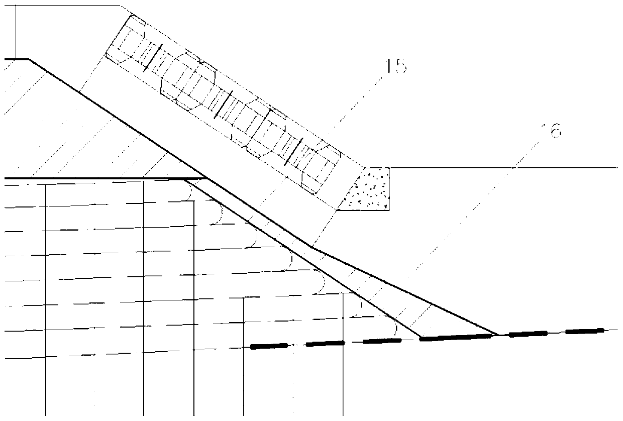 Seawall structure and its construction method for resource utilization of marine soft soil and industrial waste