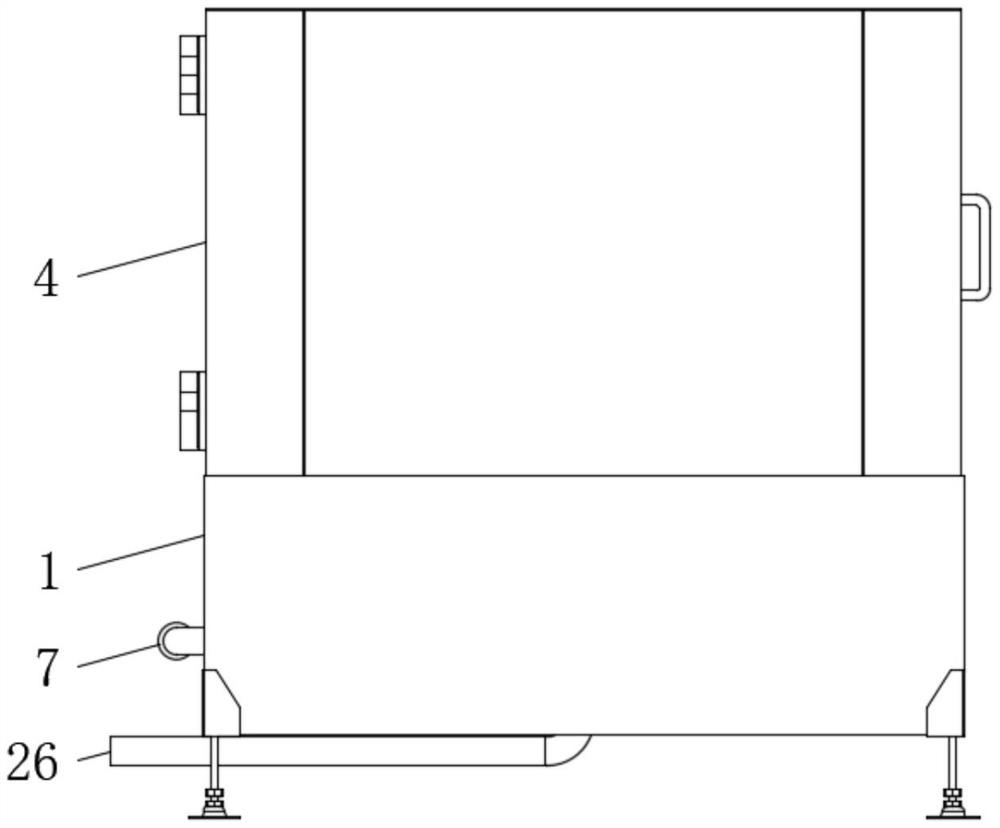 A metal part runner cleaning device for fire-fighting electrical equipment