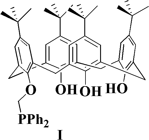 Application of diphenylphosphine methyl-substituted calix [4] arene