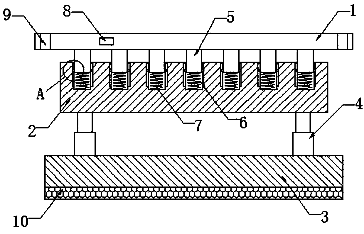 Shockproof base for machine tool