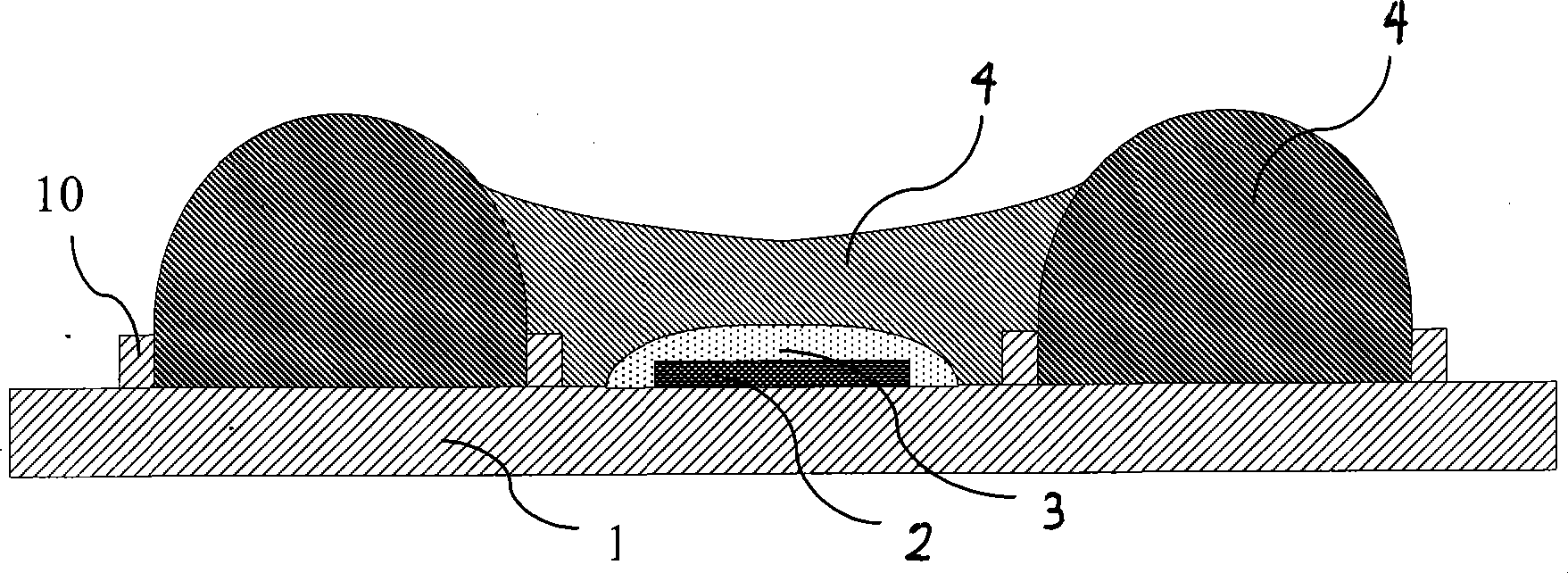 Encapsulation structure and method for applying guidance type light emitting diode device