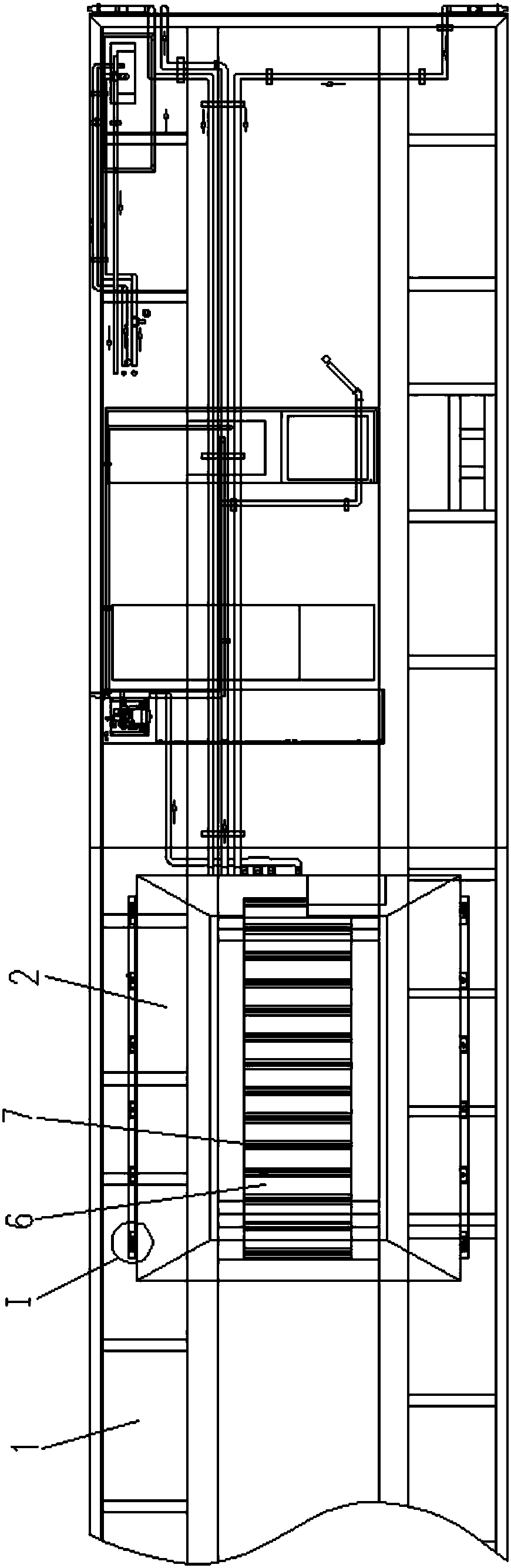 Water system used for rail fault detection car