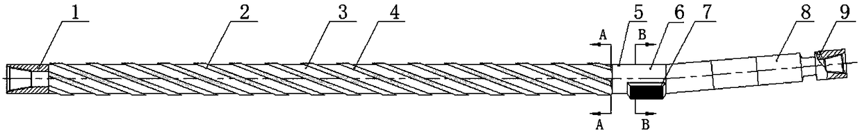 Multi-stage slag discharge air screw motor for underground drilling in coal mine