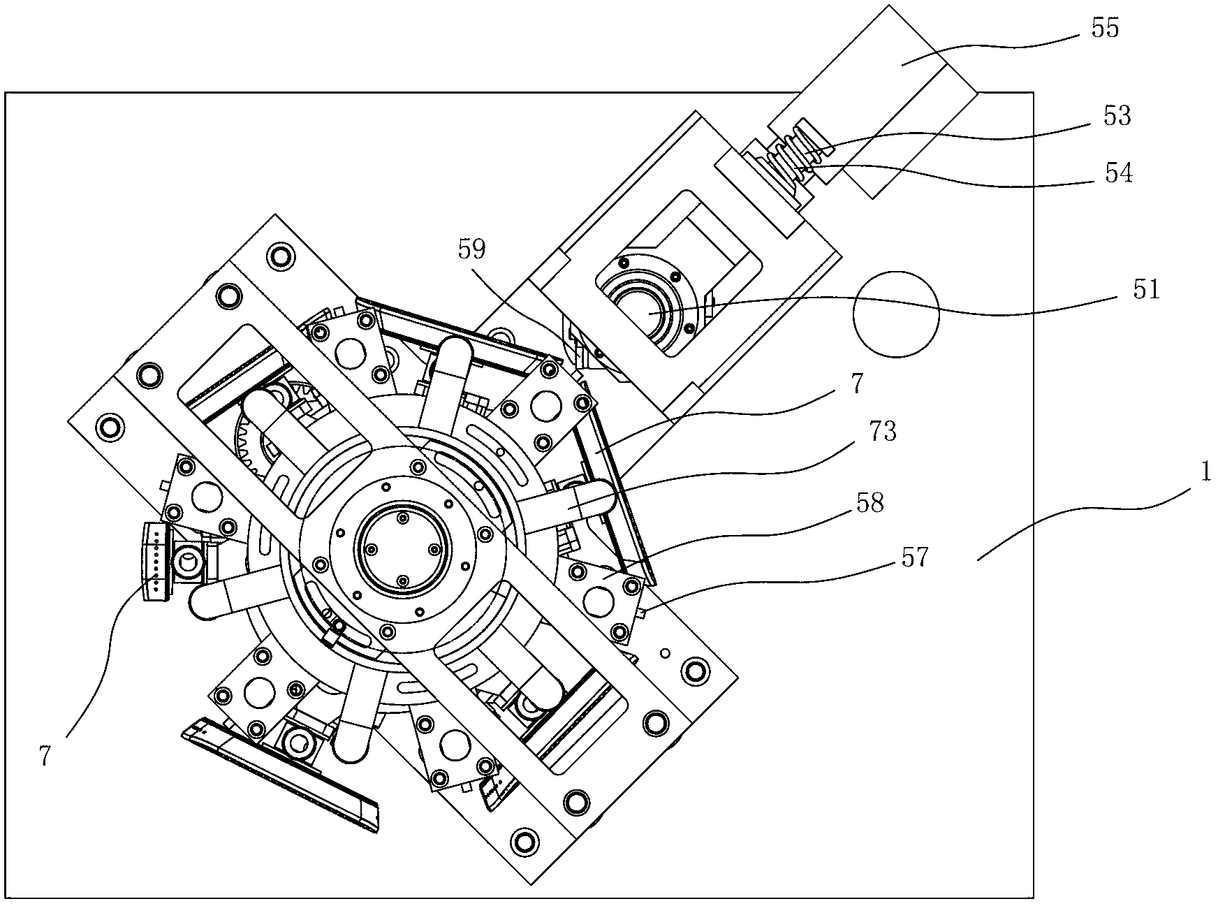 Speed-change and transposition scraping device