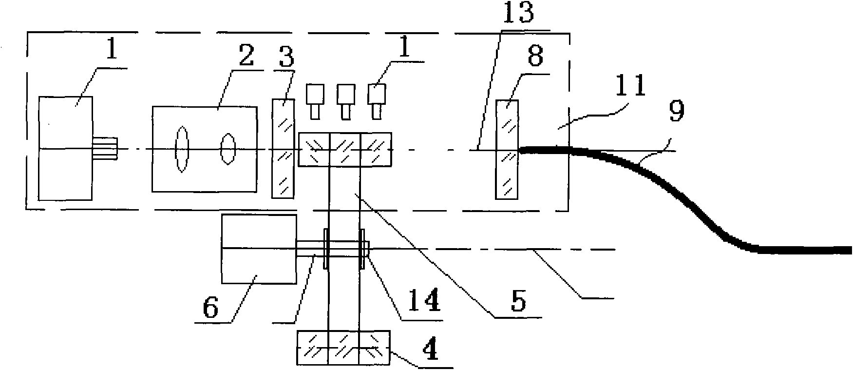 High energy diode pumping solid laser realizing method