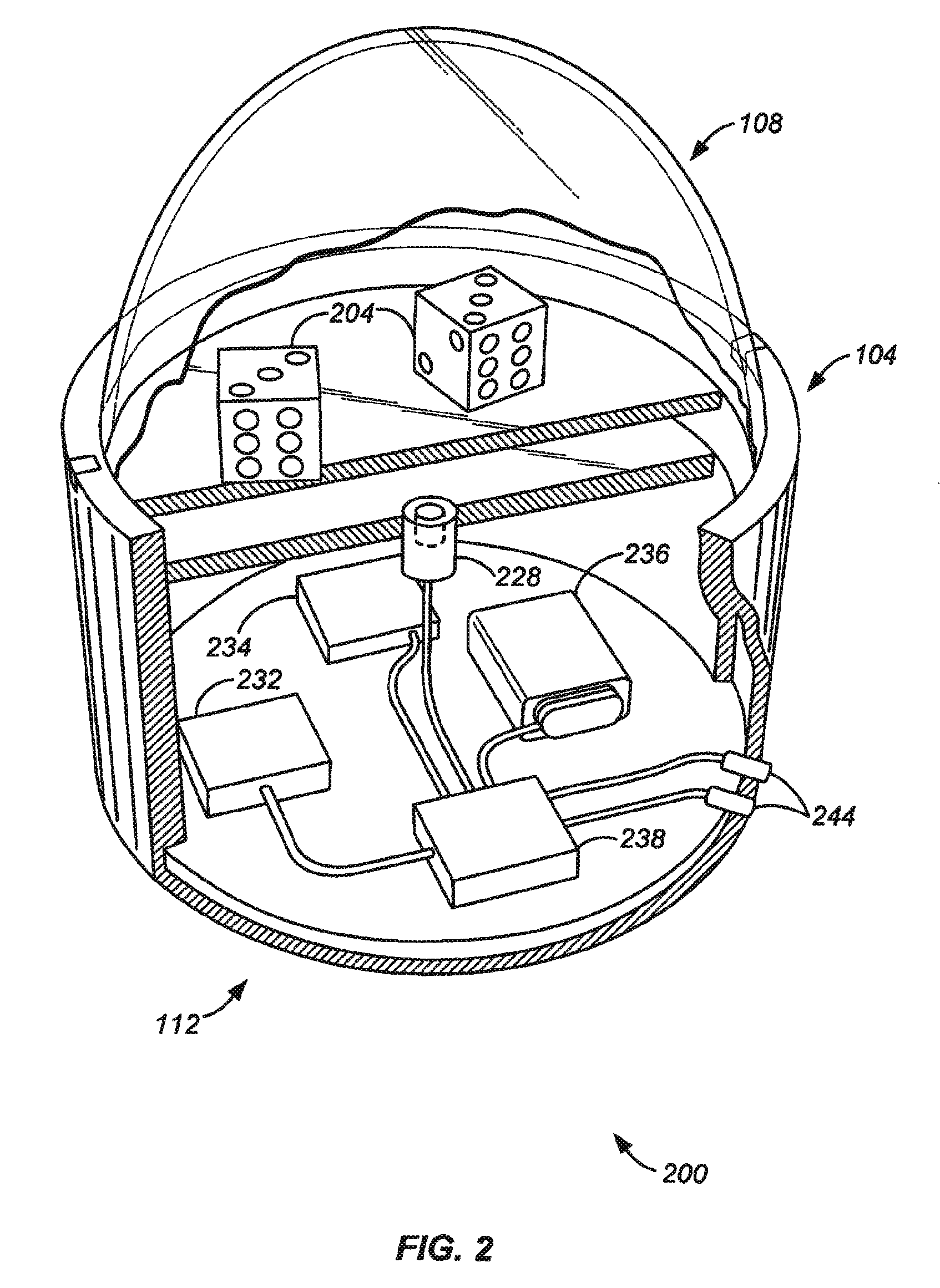 Self-contained dice shaker system