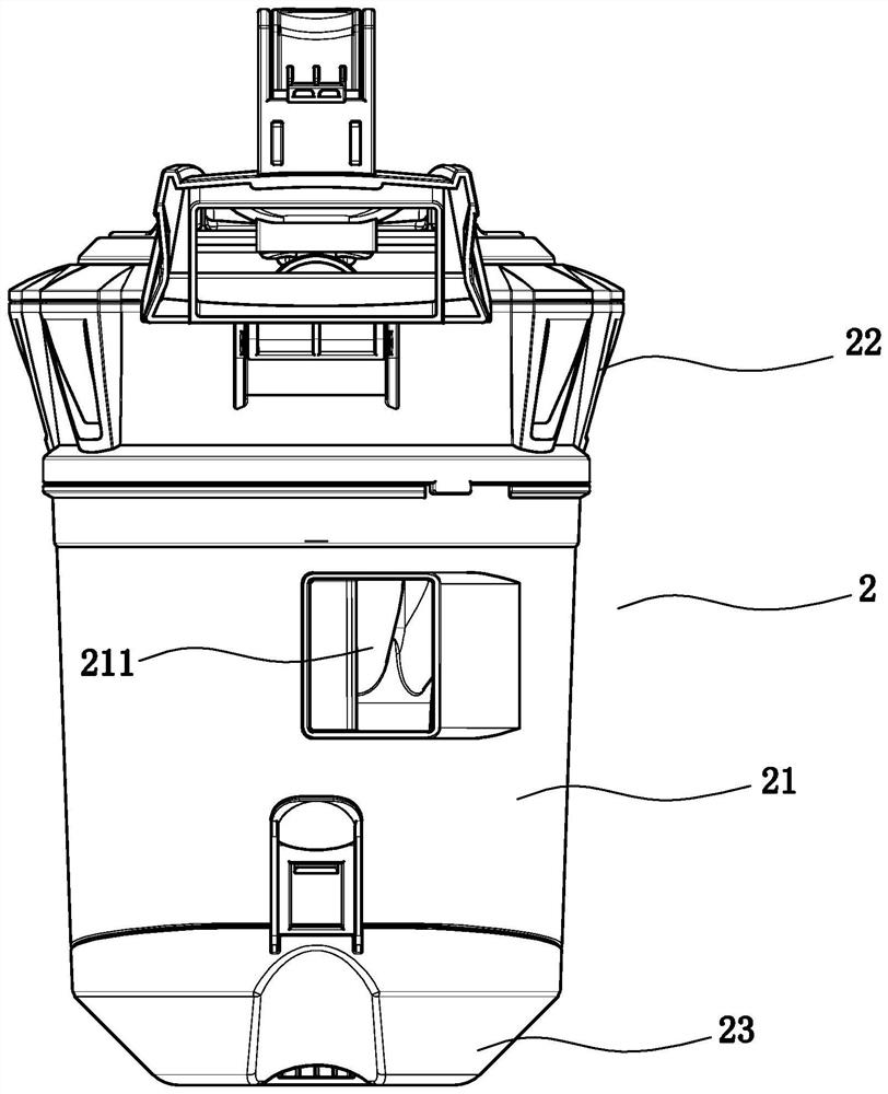 A split-type cyclone vacuum cleaner