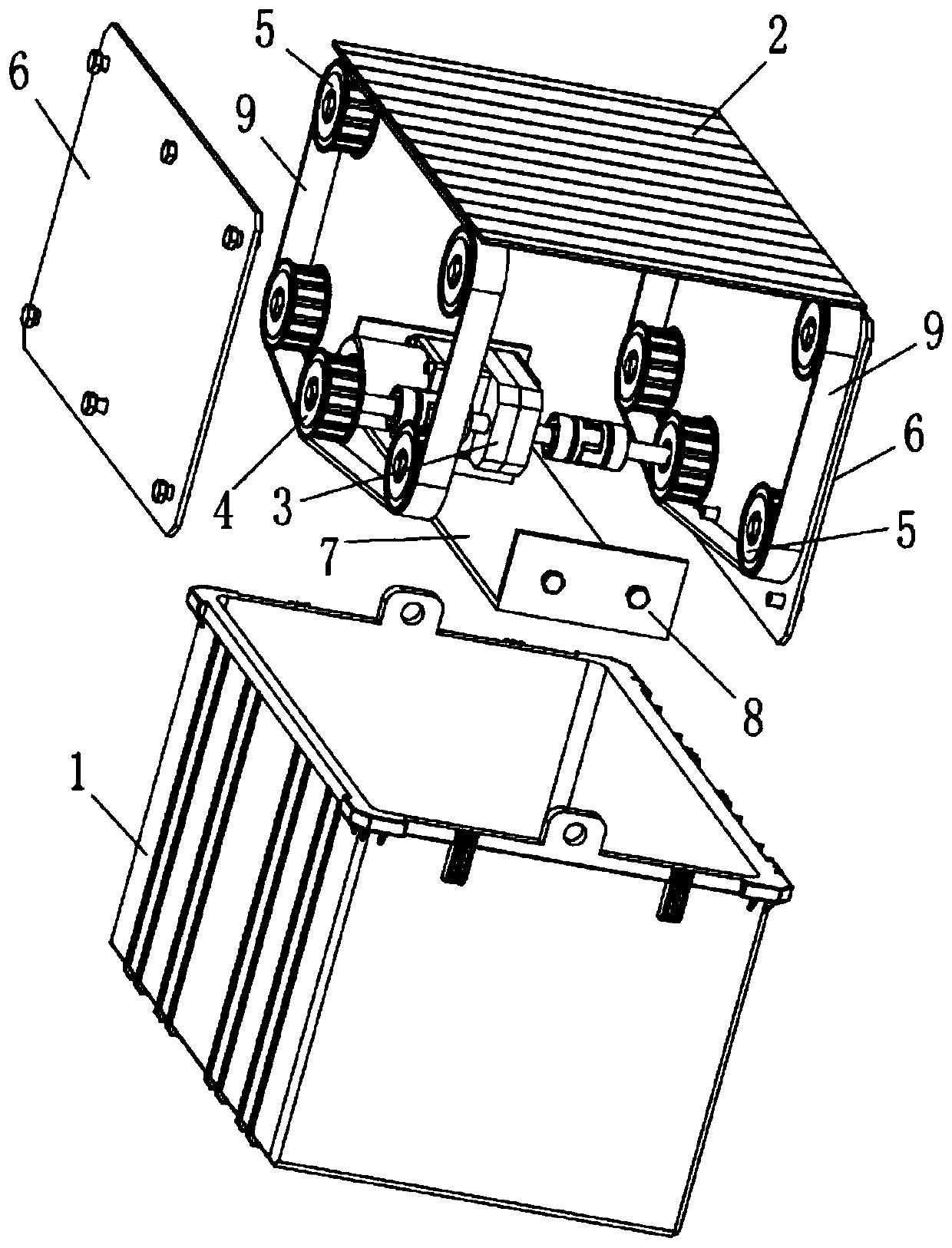 Box with automatic door