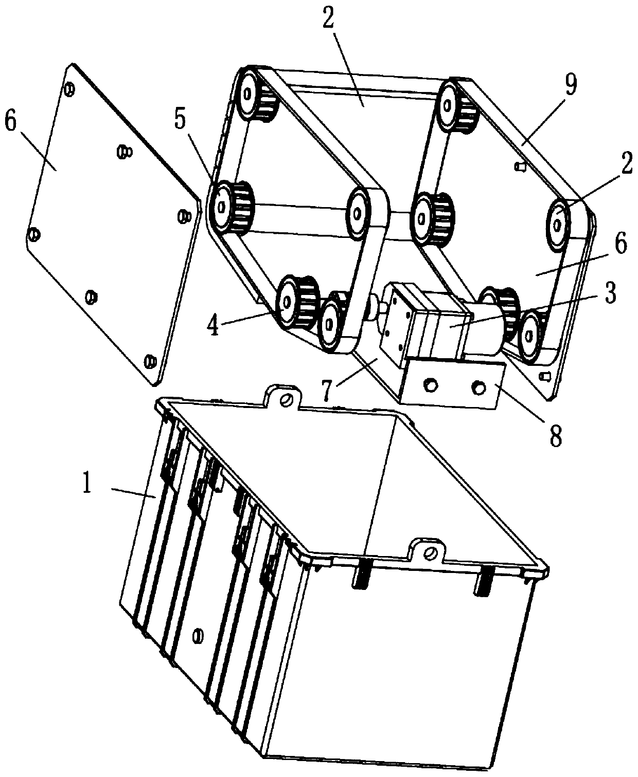 Box with automatic door