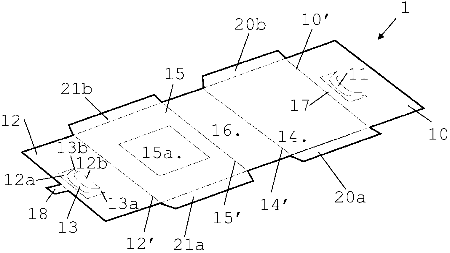 Safety cardboard packaging in particular for beverage dispensers