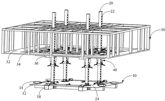 Climbing formwork device and construction method thereof