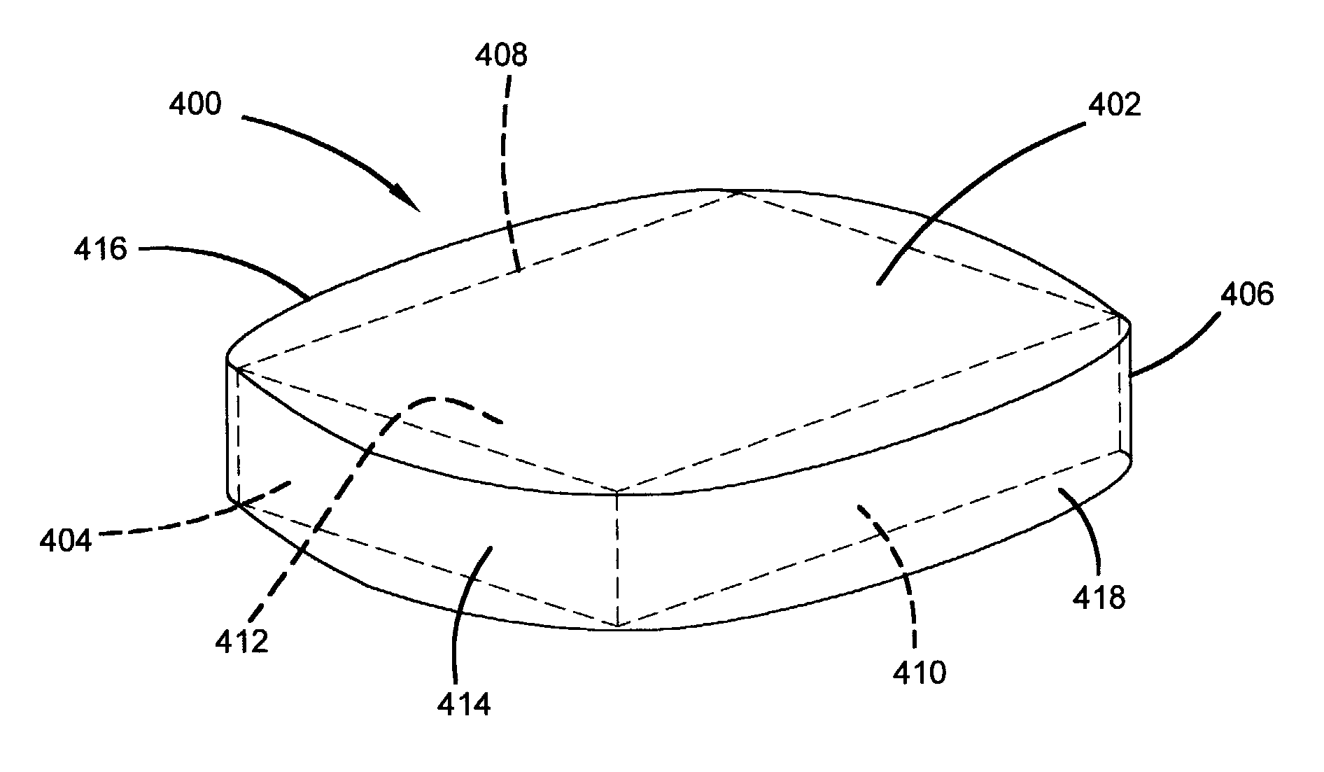 Aerodynamic sliders with curved side surface