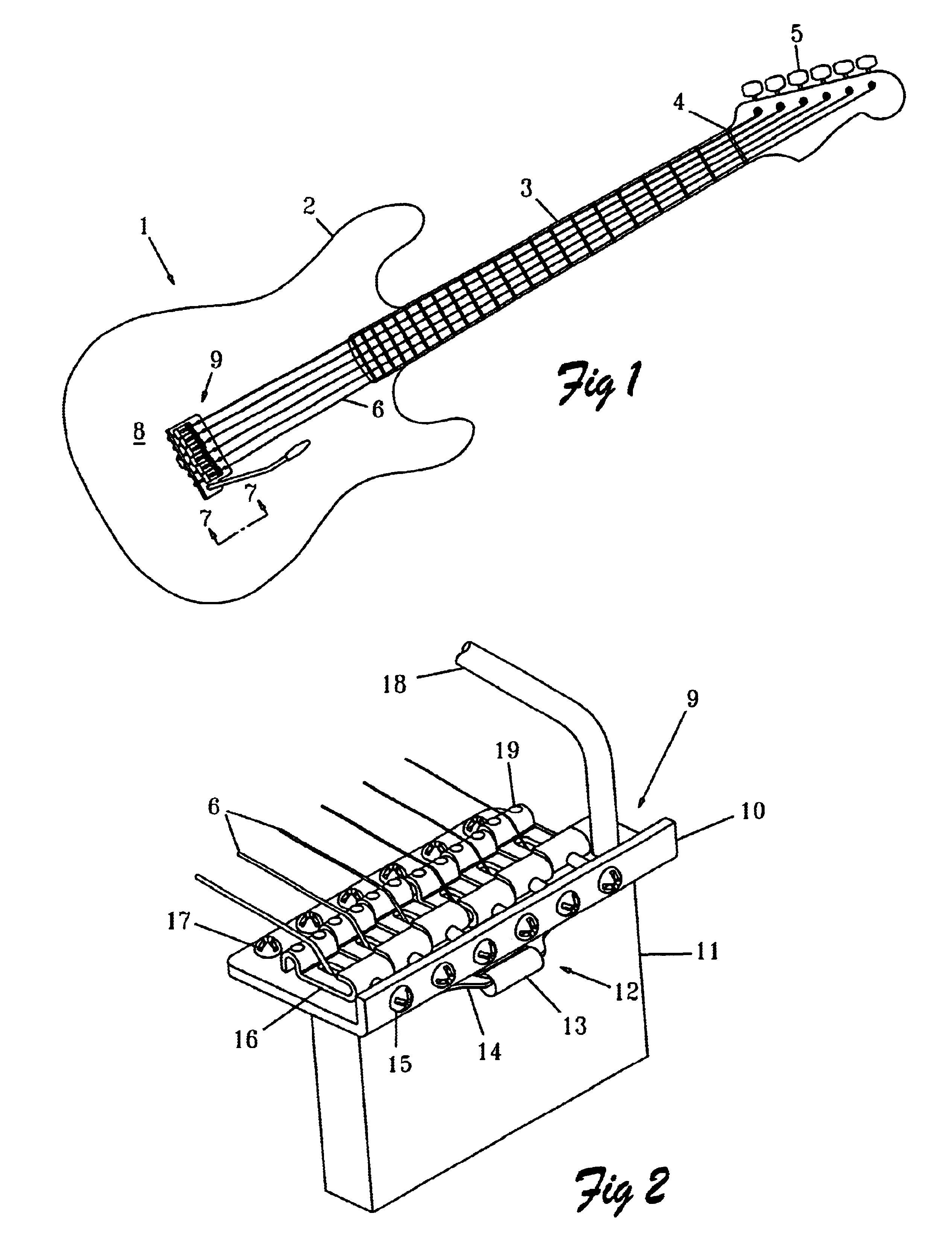 Stabilizer for tremolo bridge