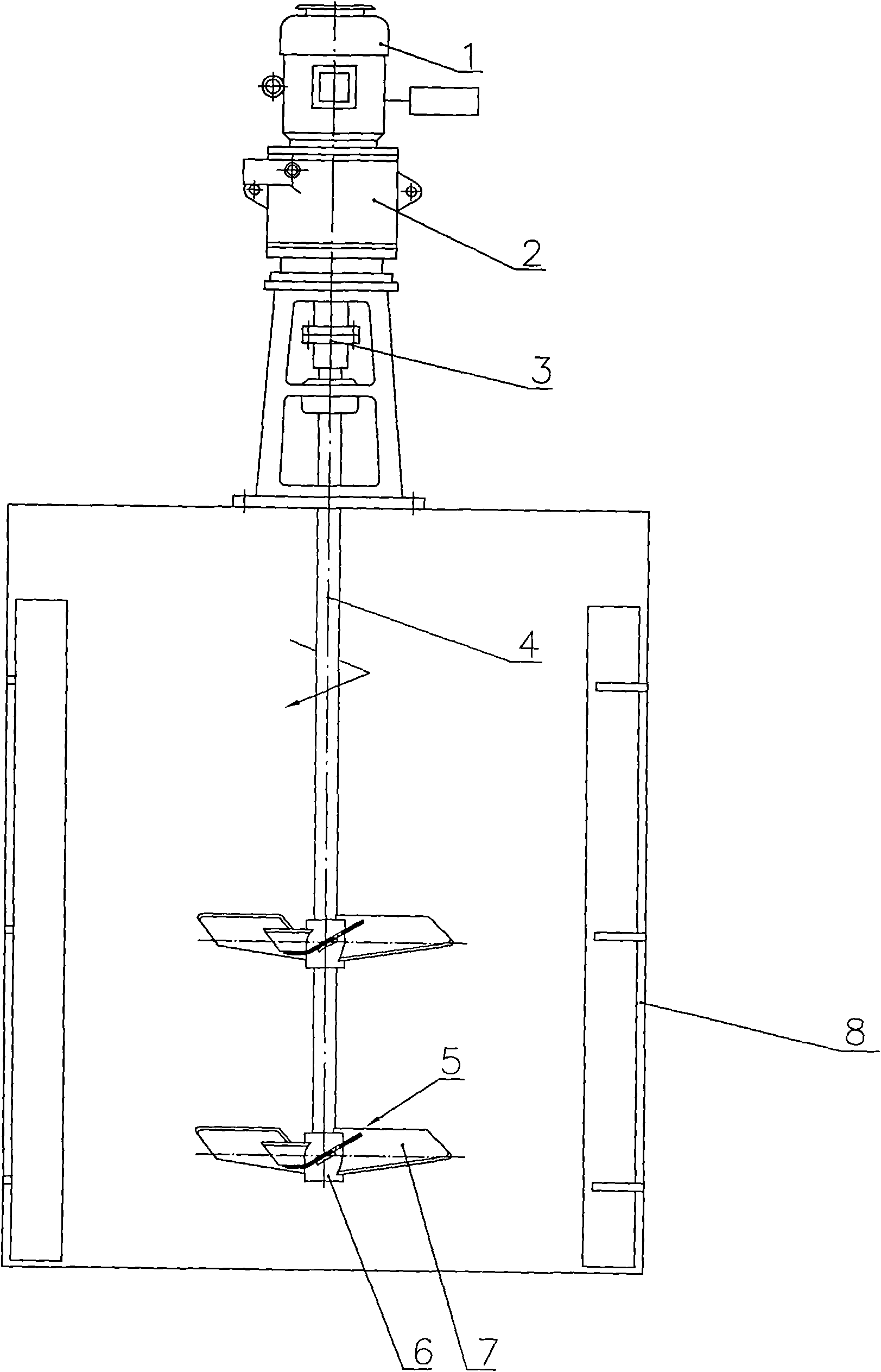 Device for dissolving, curing and stirring hydrophobic associating polymer