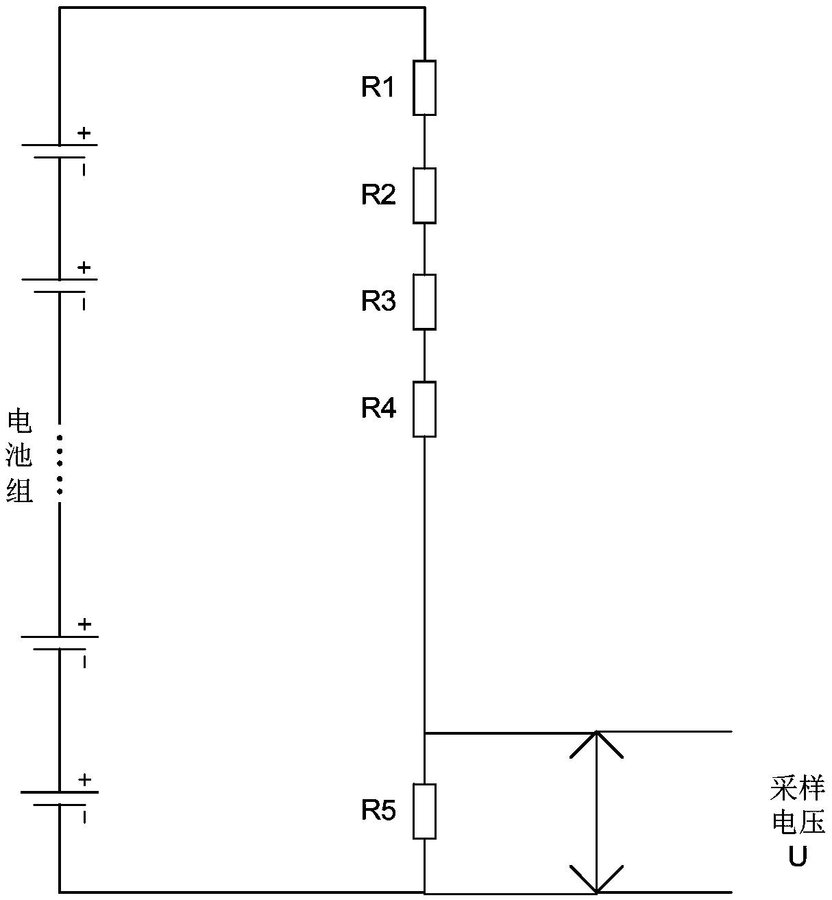 Battery pack voltage sampling circuit, method and system