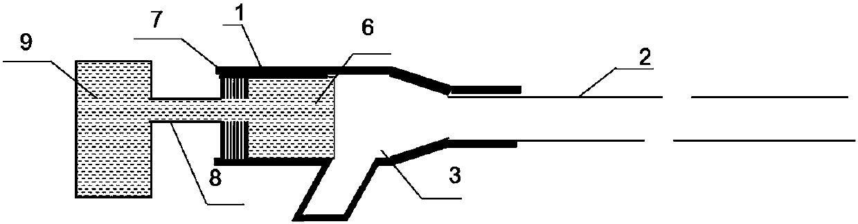 Positive-pressure liquid bag self-sealing type intravascular indwelling needle