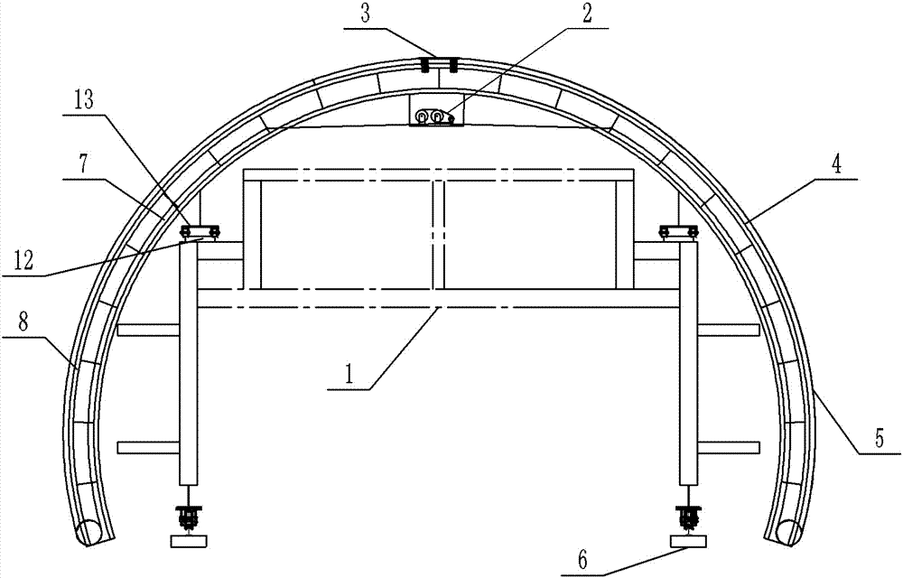 Tunnel geotextile, waterproof cloth and secondary lining steel bar laying process