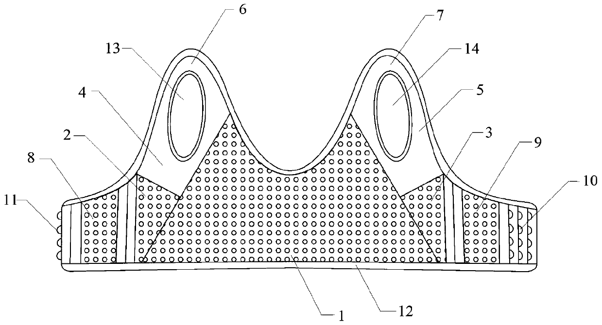 Rubber lifting and gathering bra