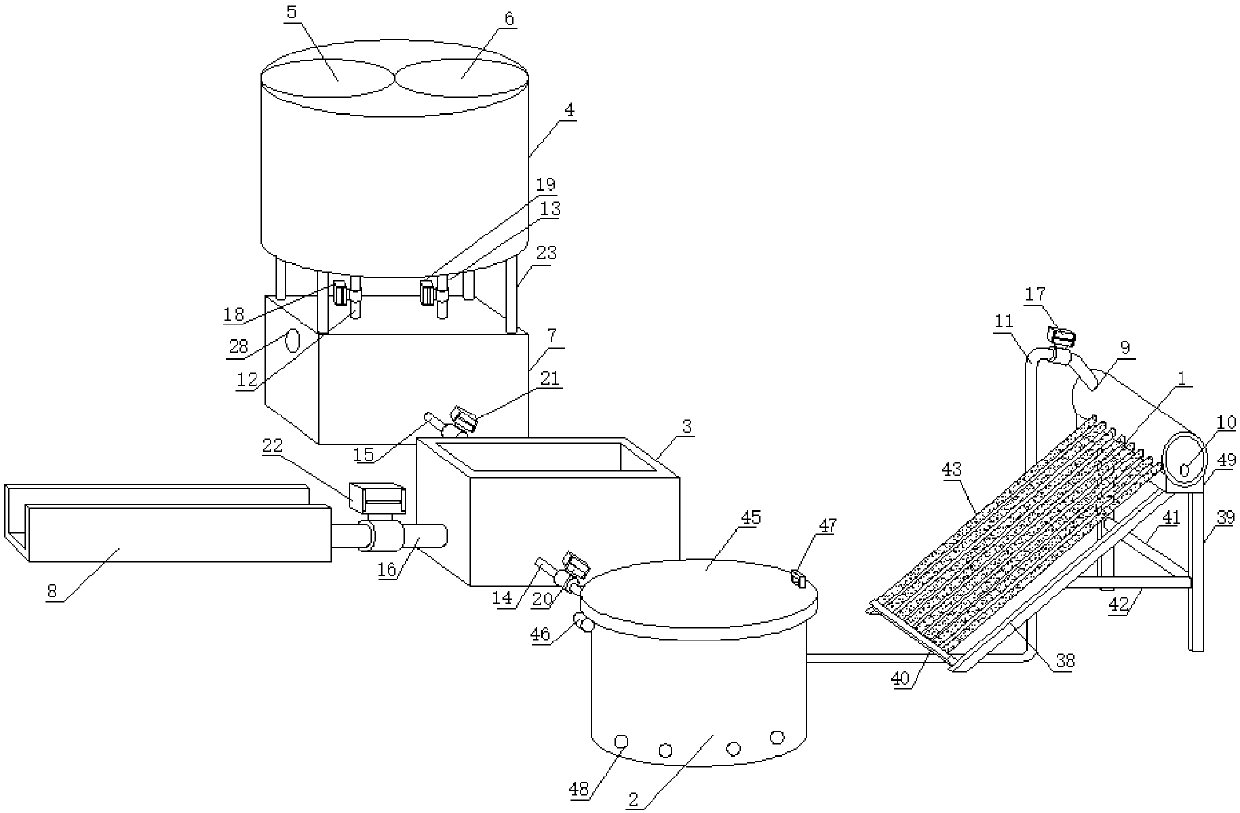 Feeding solar water heater combined device