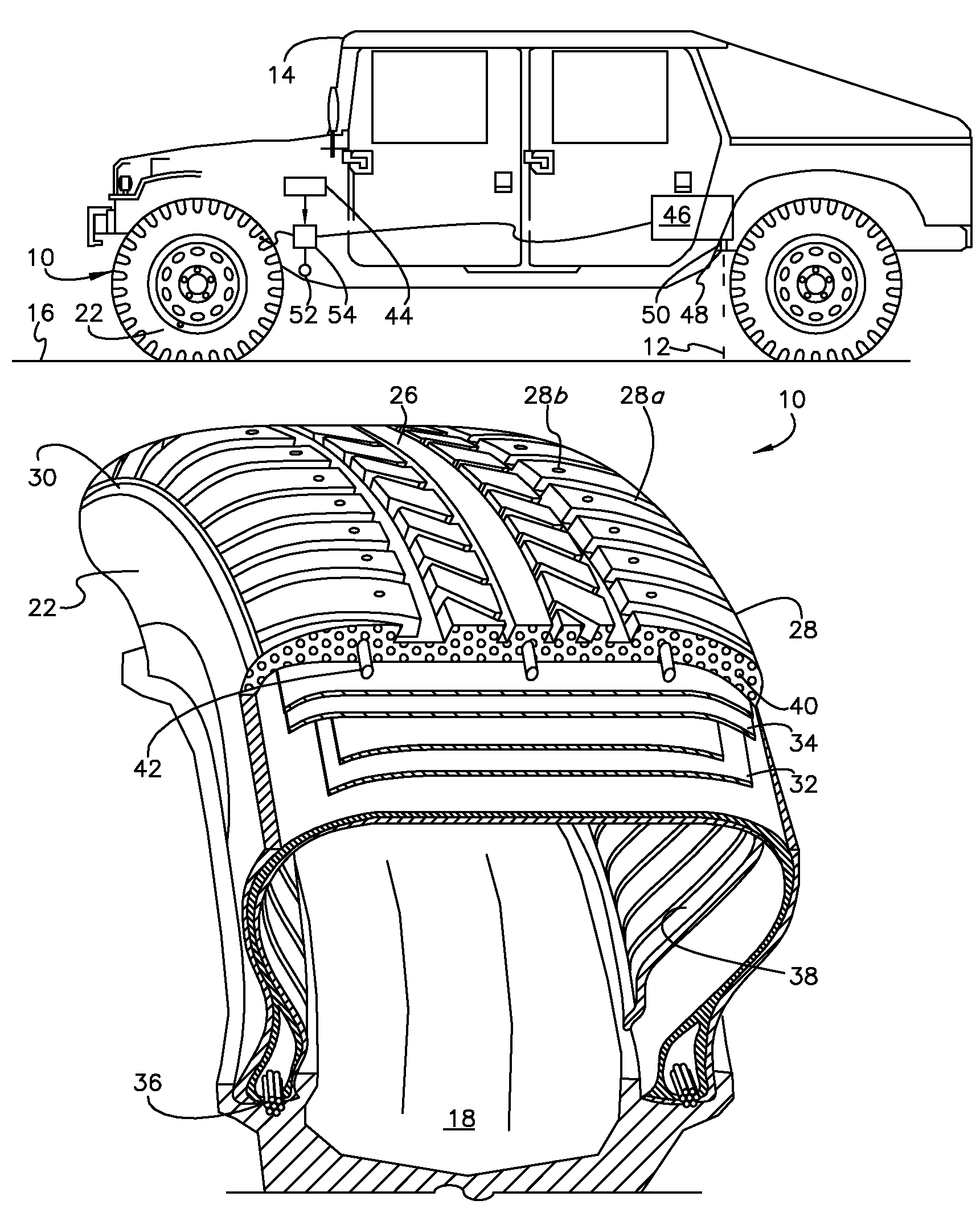 Enhancing tire performance utilizing releasable elements