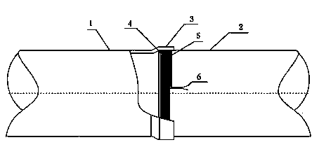 Steel framework enhancement composite pipe material bearing inserting and welding method